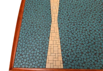 Mid-Century Modern Coffee Table with Mosaic Top by Berthold Muller, 1950s